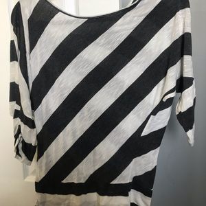 Gray/White Striped Shirt